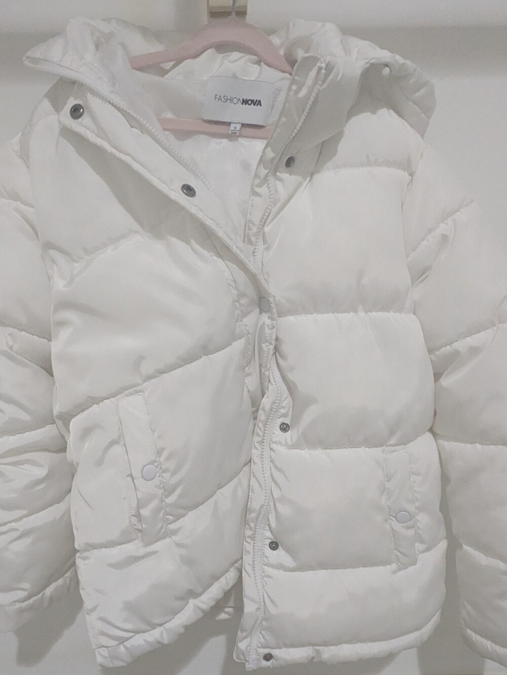 White Quilted Hooded Puffer Jacket